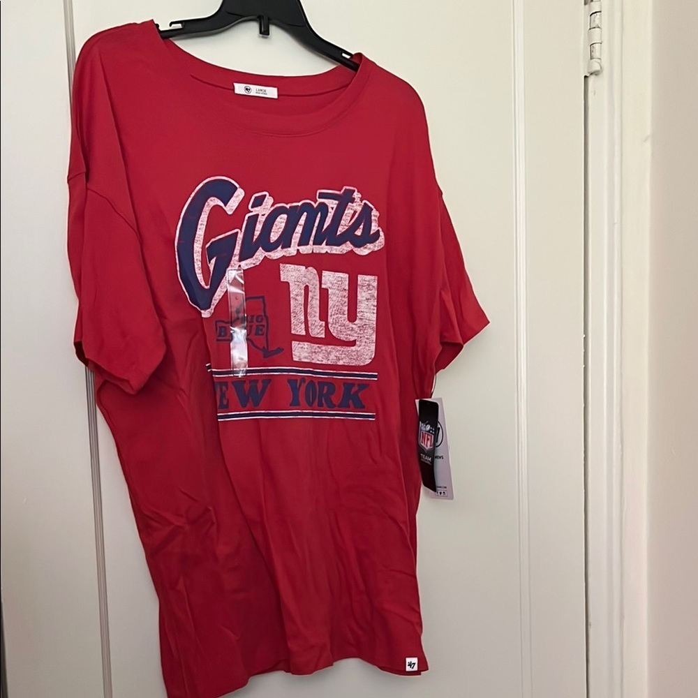NWT NFL GIANTS Apparel Red Shirt SIZE L